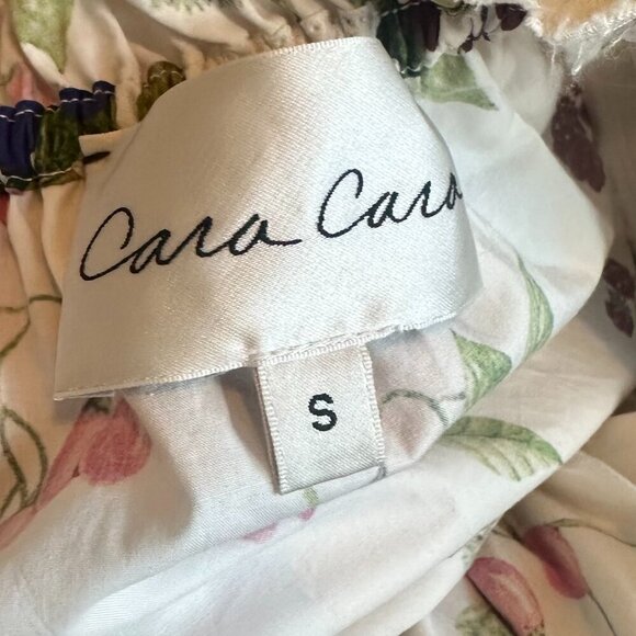 Cara Cara Mimi Off-Shoulder Dress Botanical Floral Berry Print Size Small NWOT - Picture 13 of 14